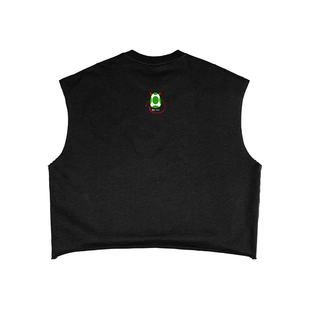 CULT crucifix French Terry Boxy Tank Top