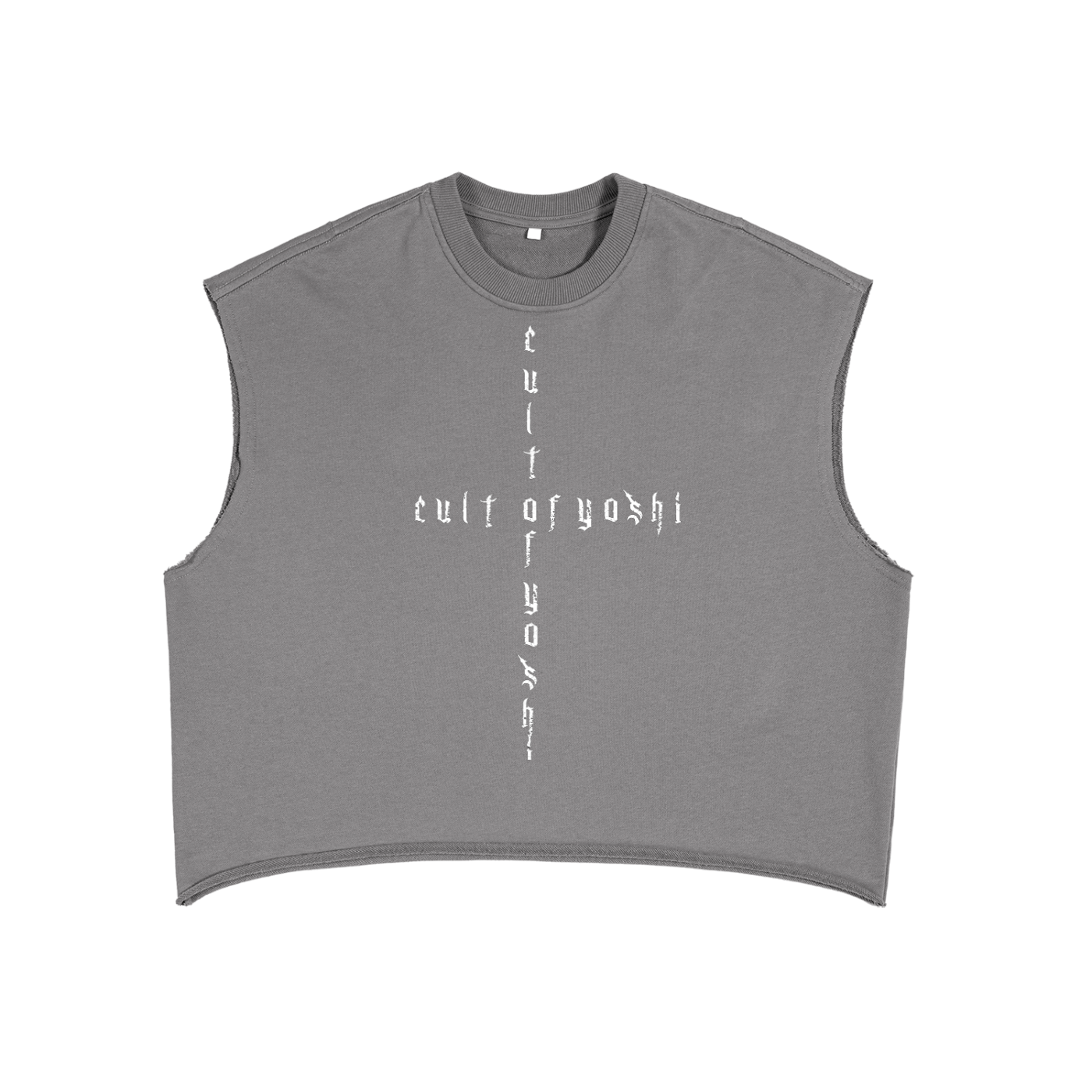 CULT crucifix French Terry Boxy Tank Top