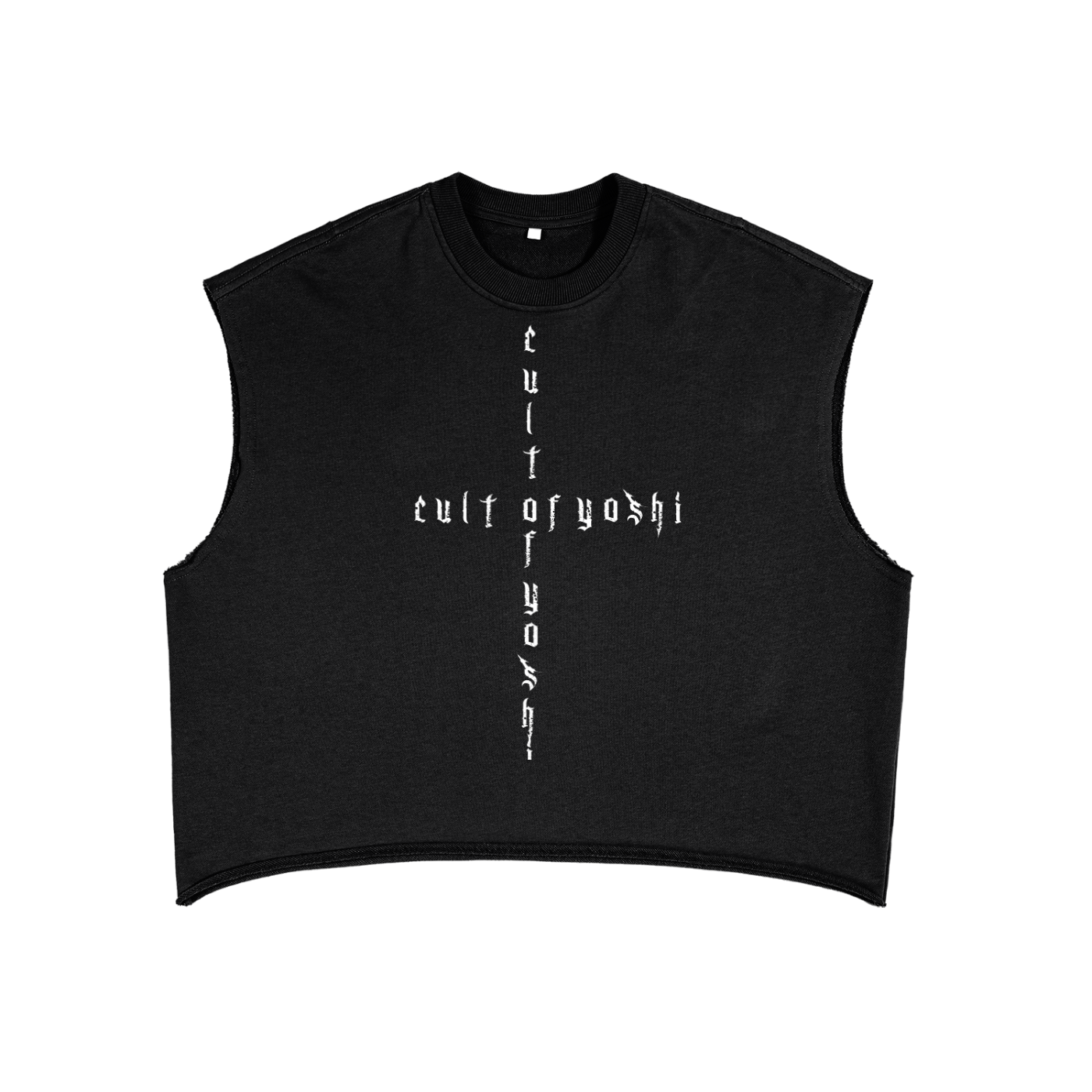 CULT crucifix French Terry Boxy Tank Top