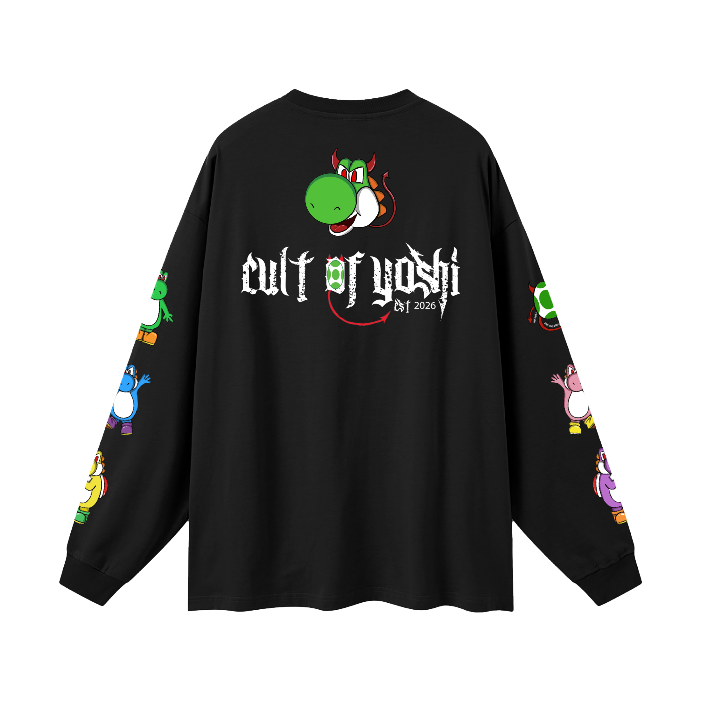 Crazy Cult sleeves Oversized Unisex Long Sleeve T-Shirt