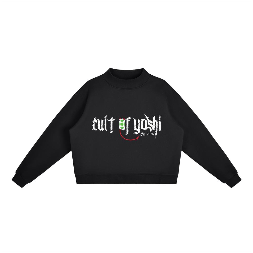 Essential Fleece Mock-Neck Crew Sweatshirt