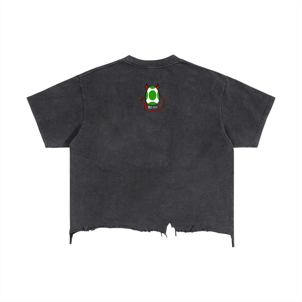 DISTRESSED CULT Vintage Wash Boxy Hem T-Shirt